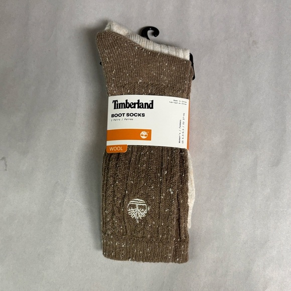 New Timberland Socks Women’s 2 Pair Wool Blend Boot Socks Casual Activewear - Picture 13 of 13